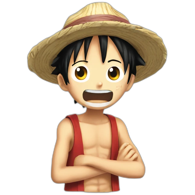 Luffy pleurer emoji