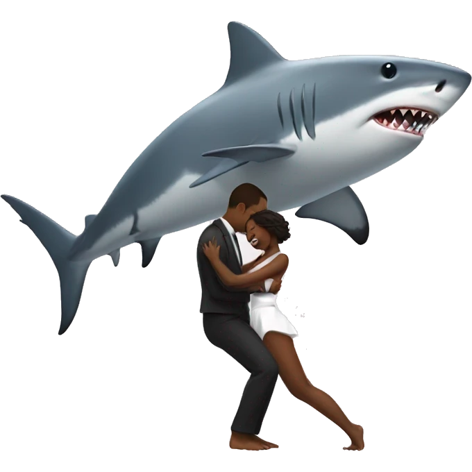 Shark with human dances slow dance emoji