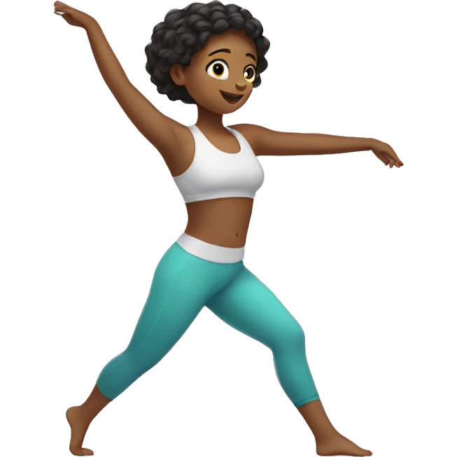 Girl stretching emoji