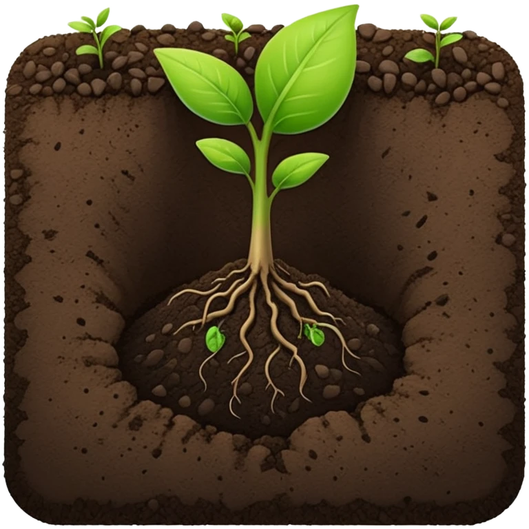 A coupon code planted in the ground with a seedling growing out of it emoji