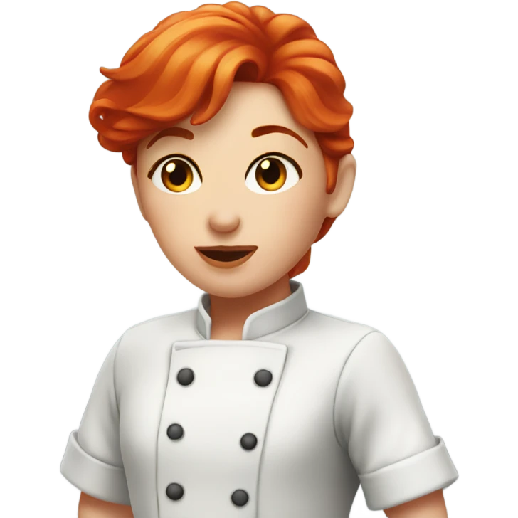 short red hair female giving a chef's kiss emoji