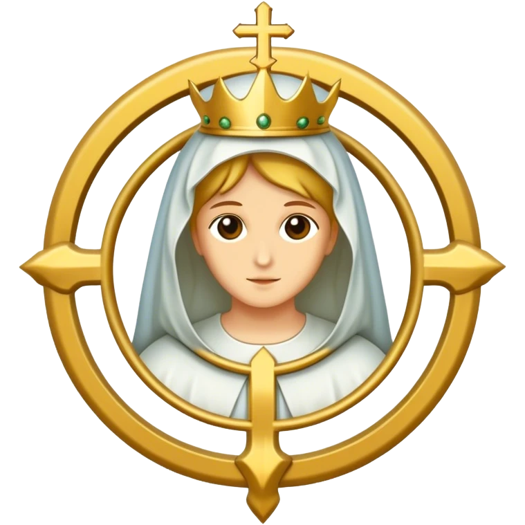 ave maria's emblem with a touch emoji