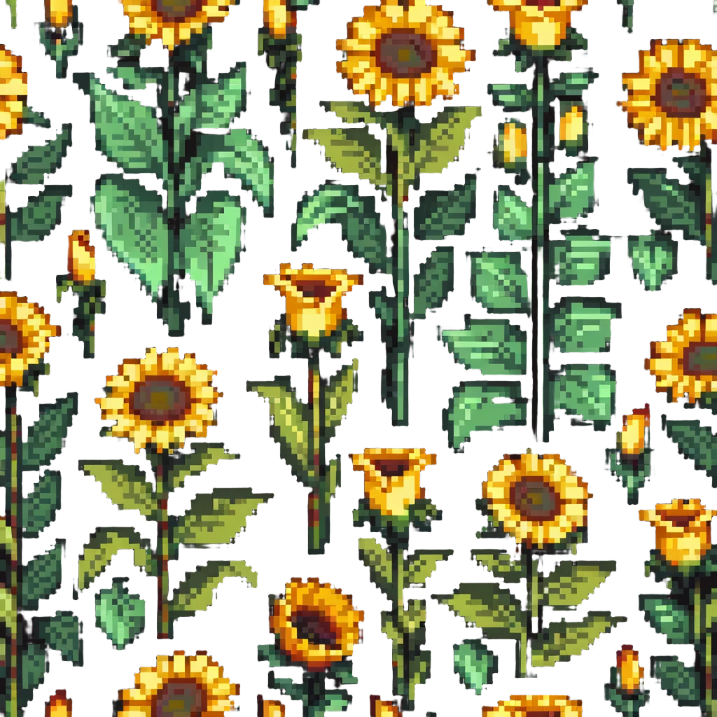 sunflowers and lilies blooming emoji