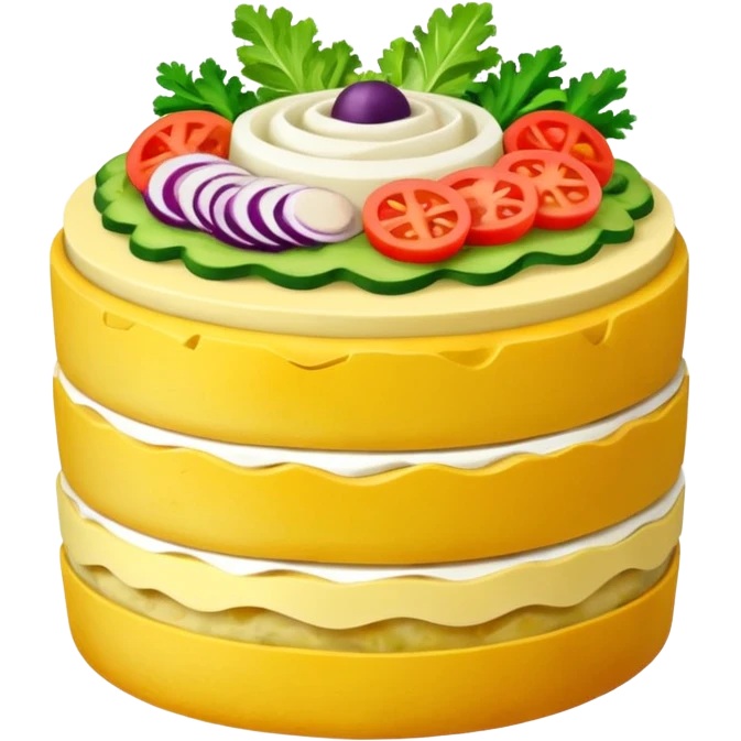 create an animated image of a causa, the food emoji