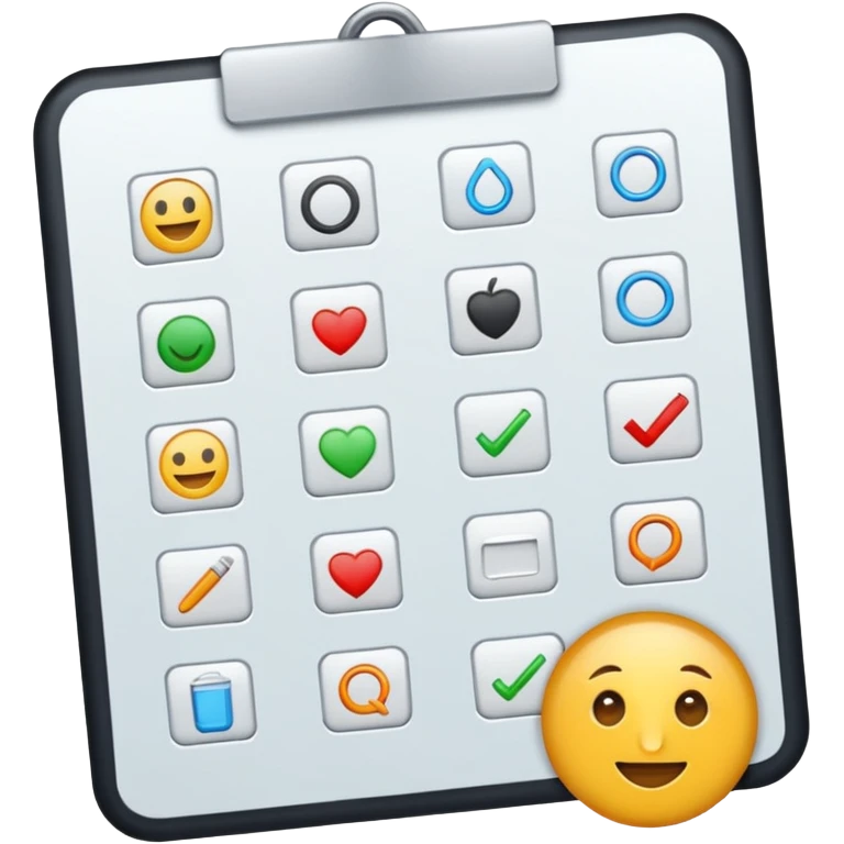 test completion sheet emoji