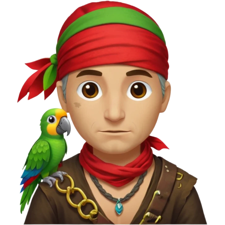 pirate and parrot emoji