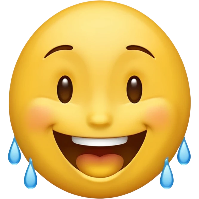 really really happy emoji, laughing with tears of joy, classic emoji style emoji