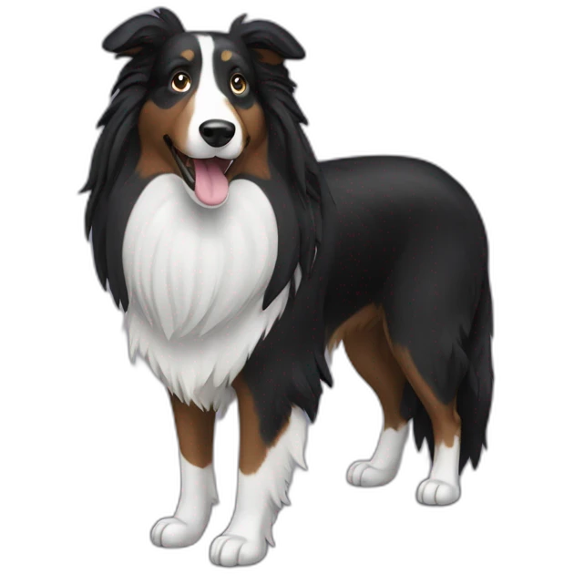 all black collie emoji
