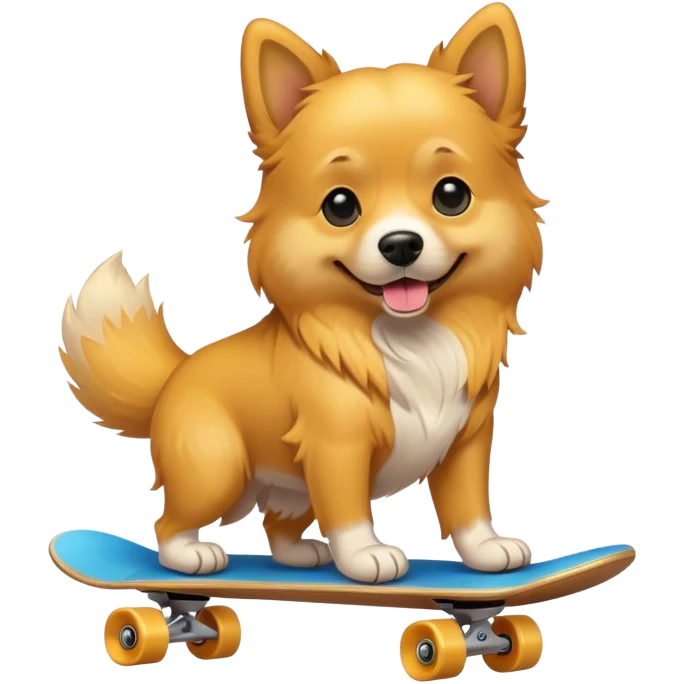 Dog on skateboard  emoji