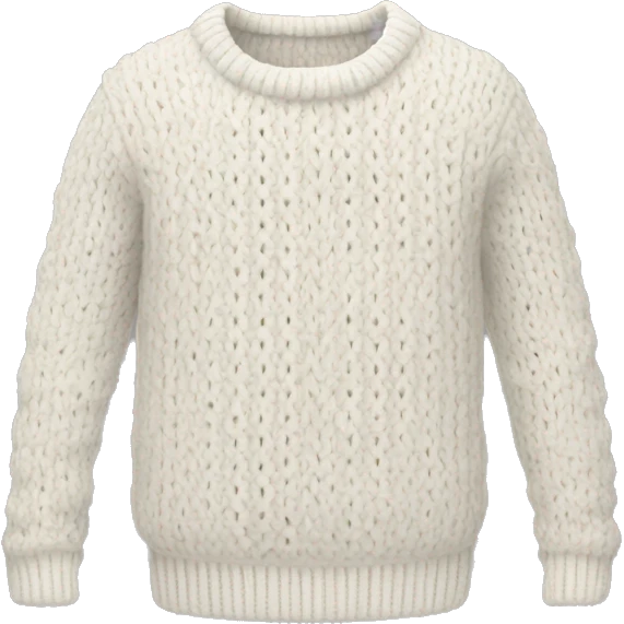 White knit sweater emoji