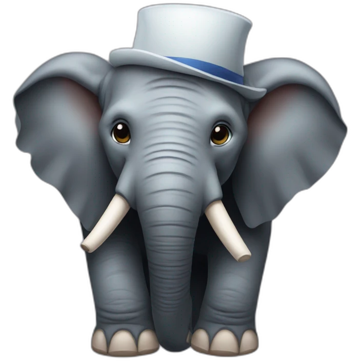 elephant with a night cap emoji