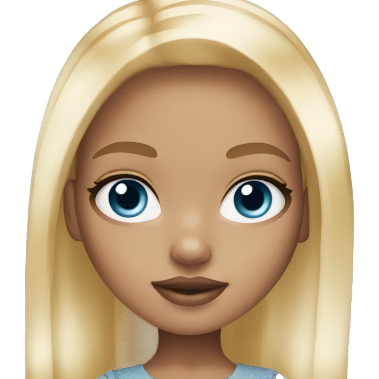 Blond bratz blue eyes white skin emoji