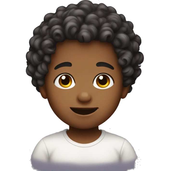 a boy baby with curl hair emoji