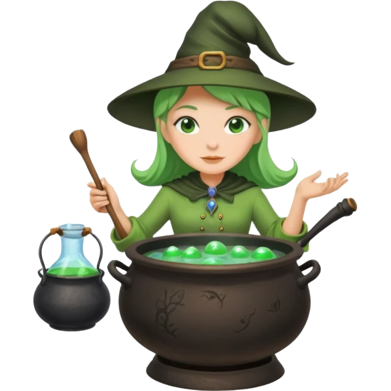 green witch cooking potion emoji