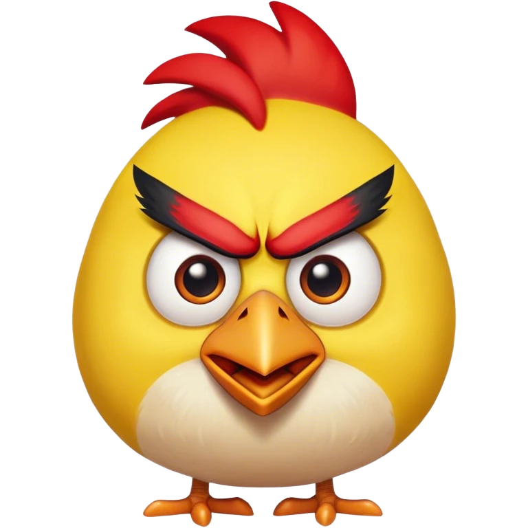 Yellow angry bird emoji