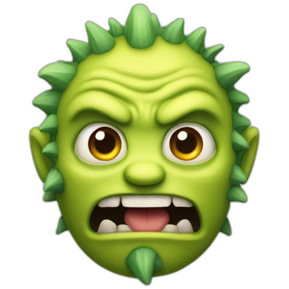 Monstruo enfadado emoji