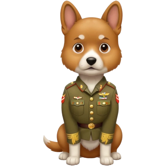 A dog in an army uniform  emoji