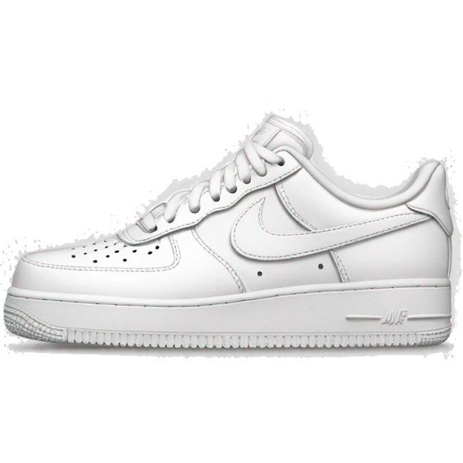 White Nike af1s  emoji
