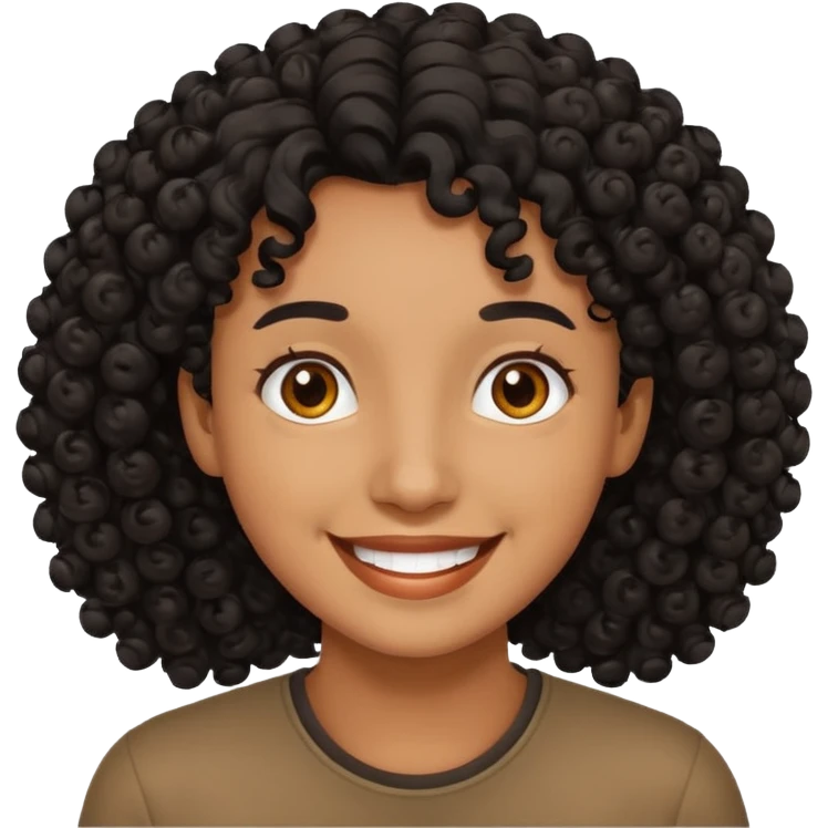 fat person emoji but make him brown skin and curly black hair emoji