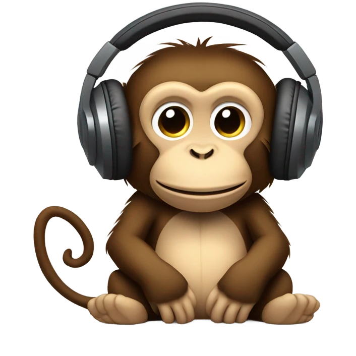 Monkey with headphones emoji