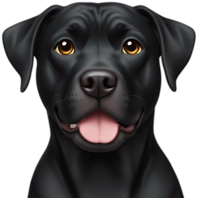 Black Pitbull lab mix emoji