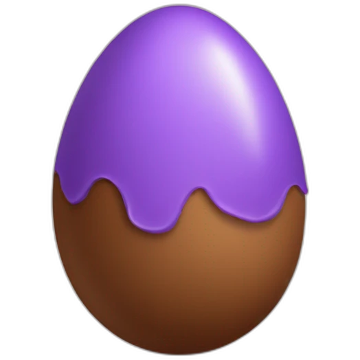 violet and brown colored easter egg  emoji