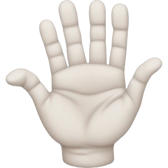 Hand with four fingers curled emoji