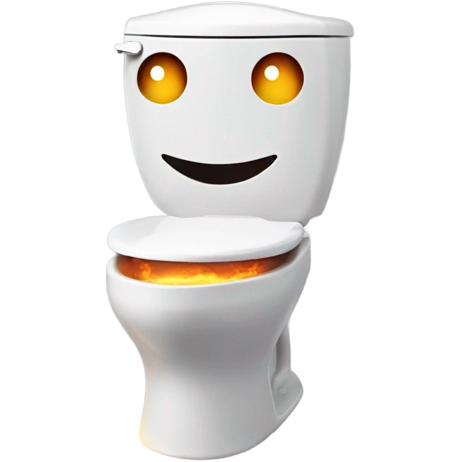 skibidi toilet with laser eyes blowing up emoji