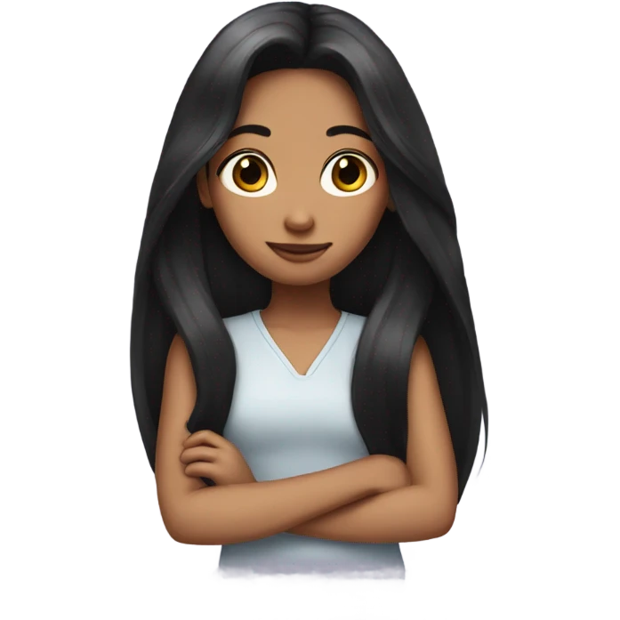 girl with long black hair emoji