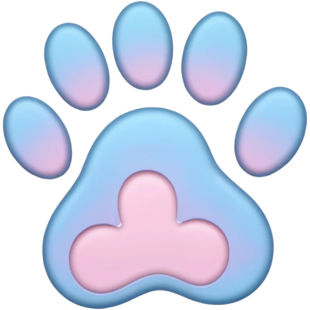 a pastel pawprint emoji