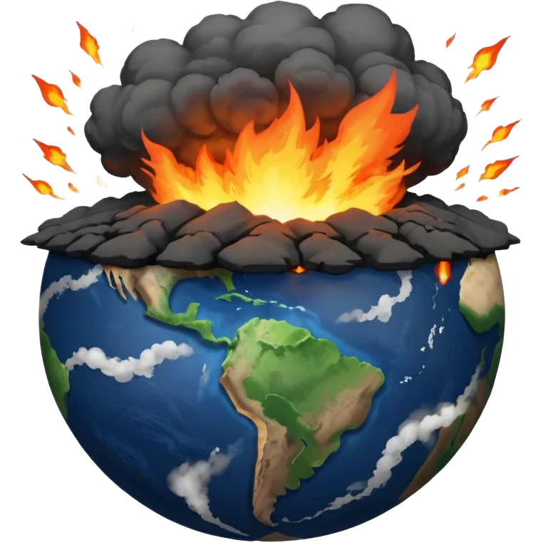 Earth hit by a meteor emoji