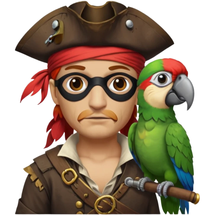 pirate and parrot emoji