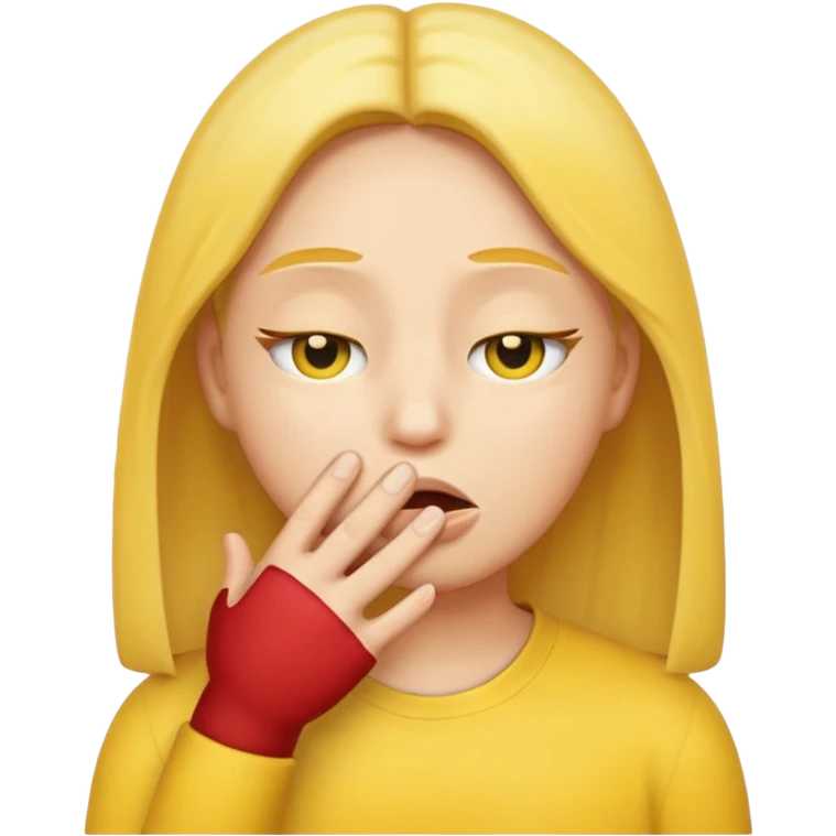 Make a classic emoij that tells you to shut up emoji