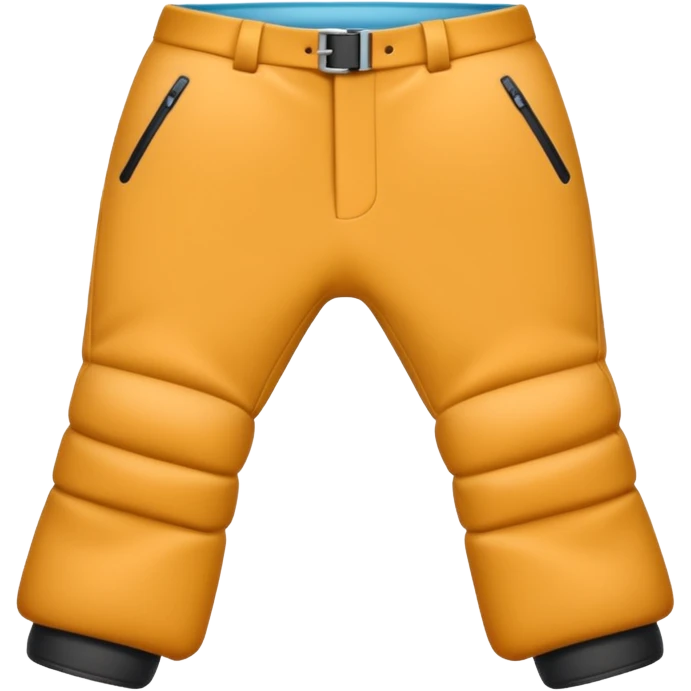 The skiing emoji with the front crotch area of the ski pants protruding in a comedically large oblong bulge emoji