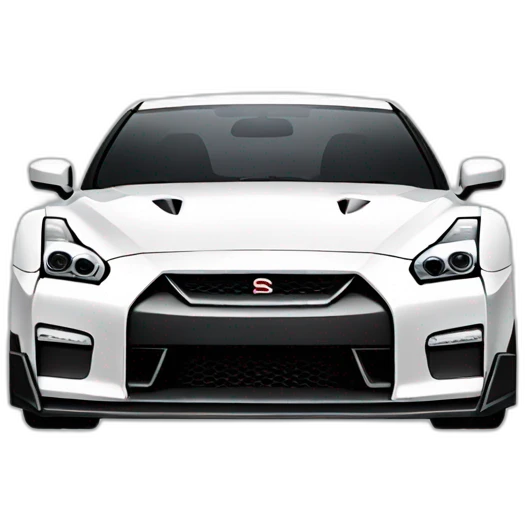 Nissan GTR de face emoji