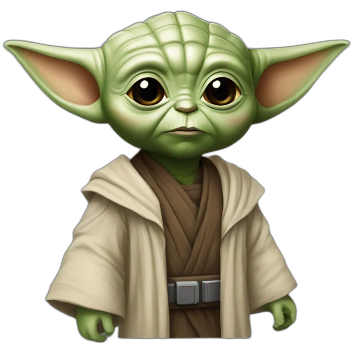 Bebe yoda avec mandalorian emoji