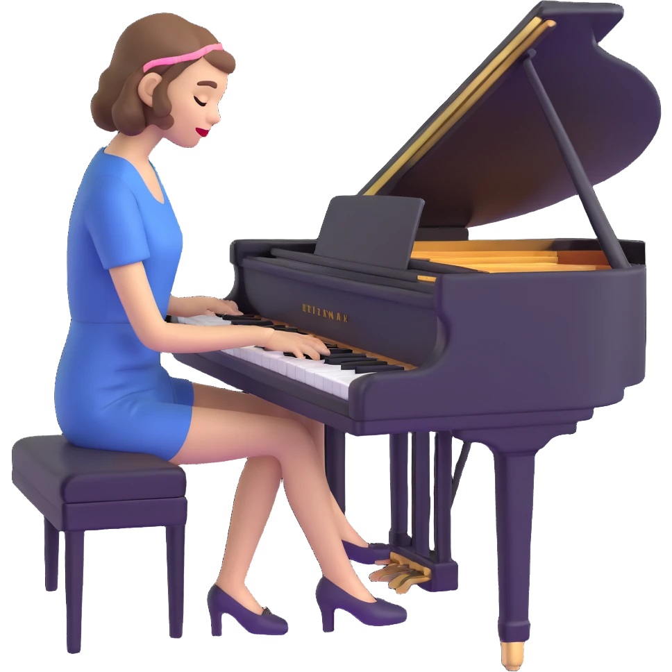 Arizona Muse playing the piano emoji