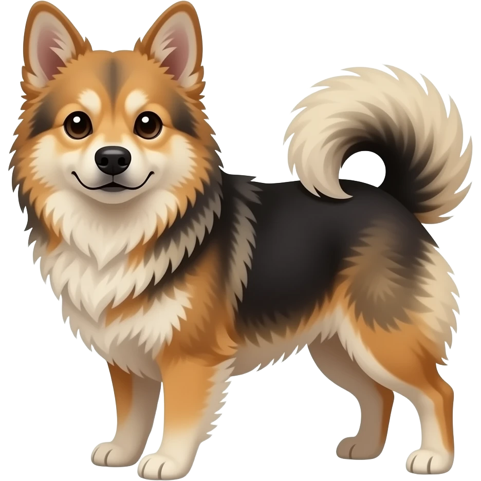 spitz nain merle et tan emoji