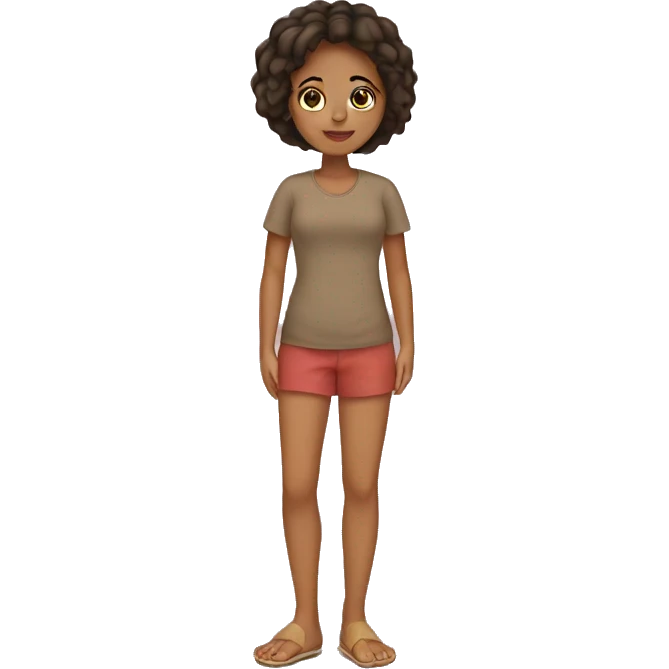 Girl with feet emoji