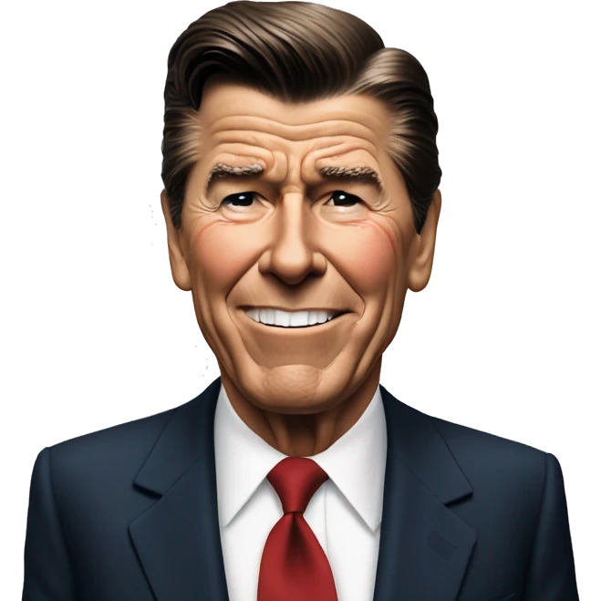 Ronald Reagan is in a panic emoji