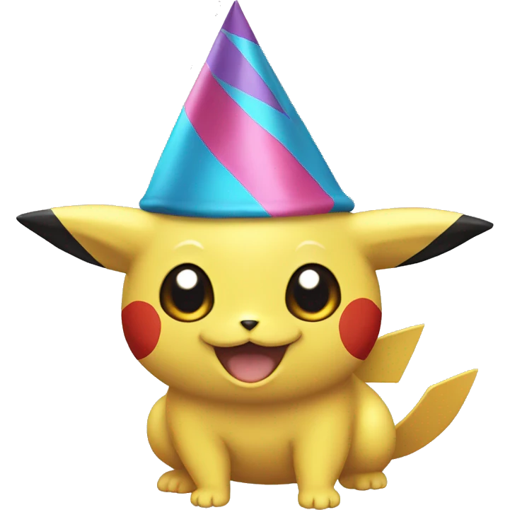 pokemon with a birthday hat emoji