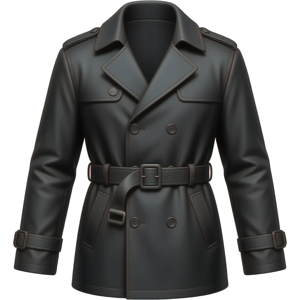 beltless trench coat emoji