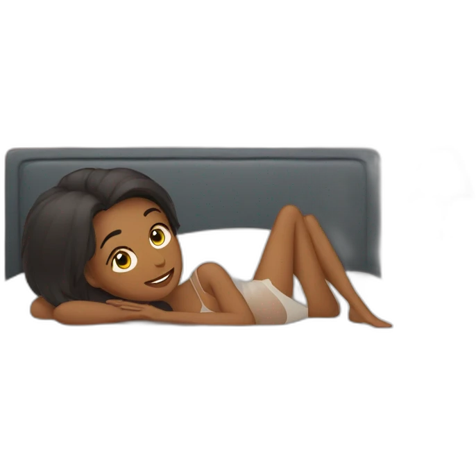 Femme-sur-un-lit emoji