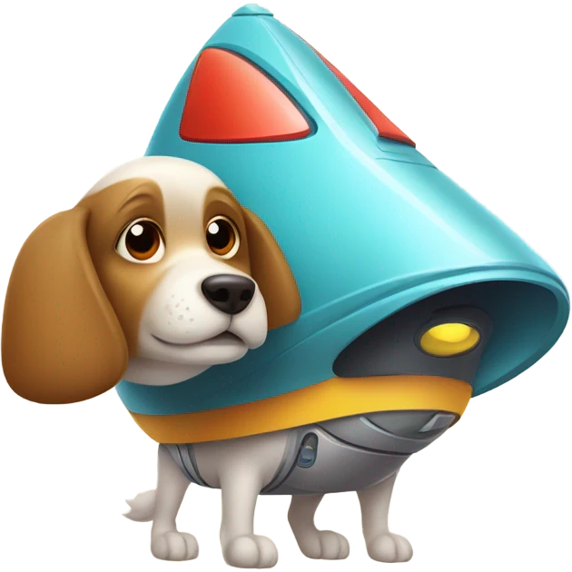 Dog with a spaceship on his head emoji