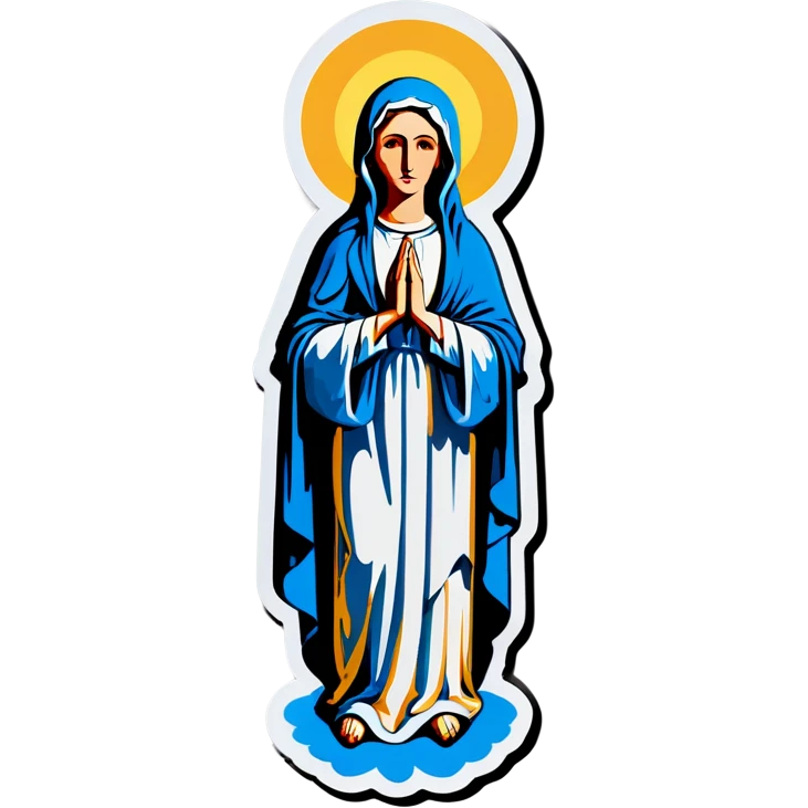 Virgin Mary, on a candle  emoji