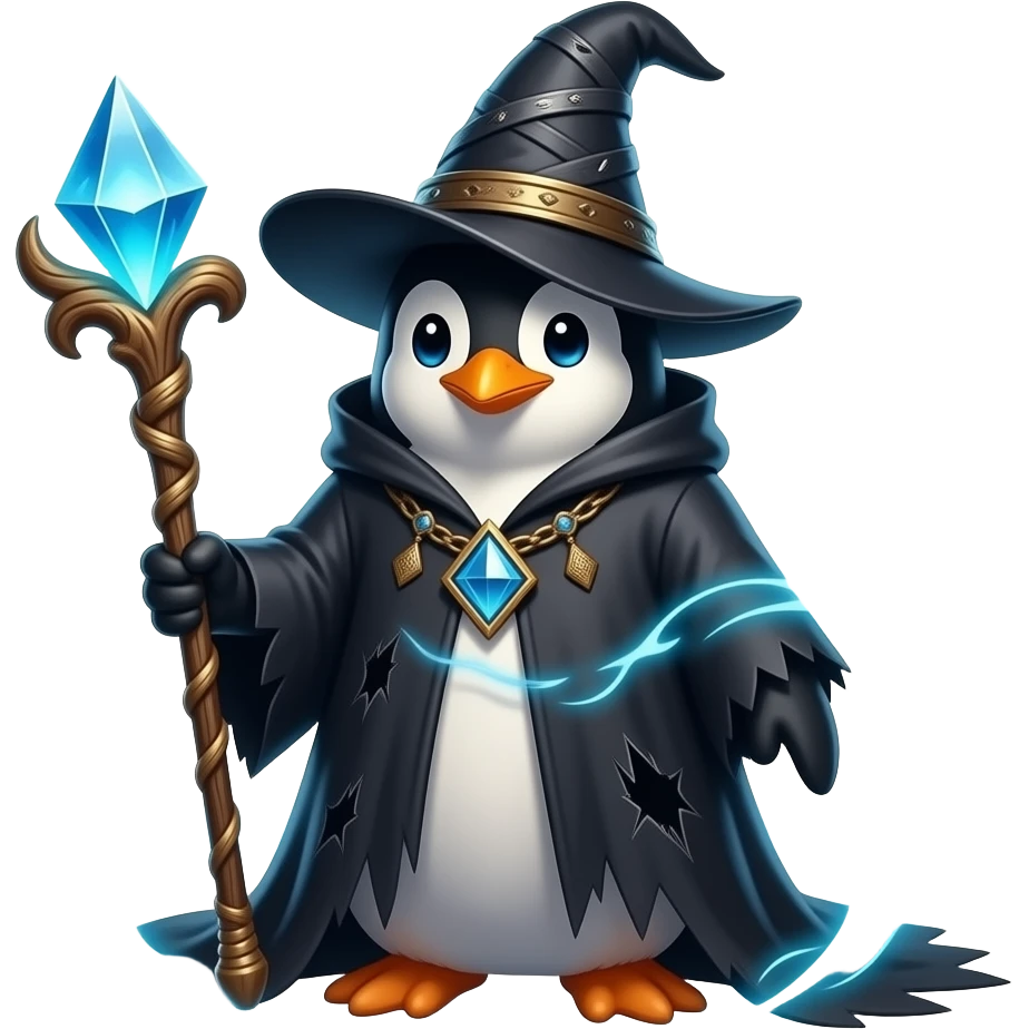 Penguin Wizard emoji