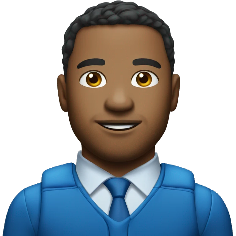 sport man in blue sport suit emoji