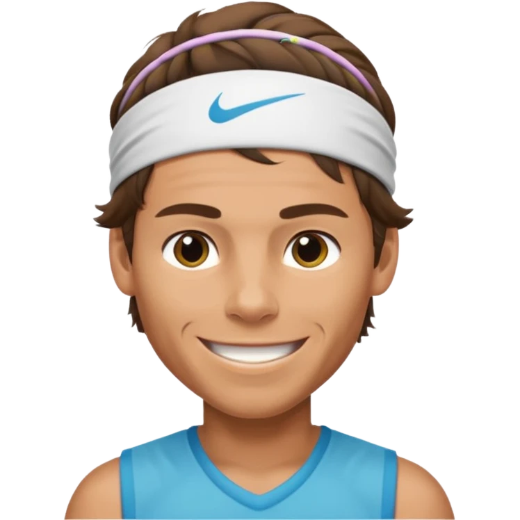 rafael nadal with head band,half body emoji