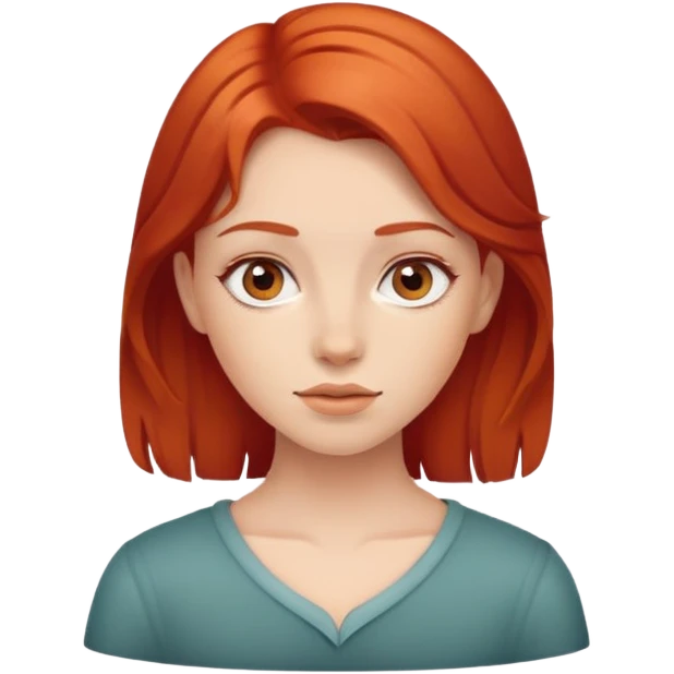 High red haired girl  emoji