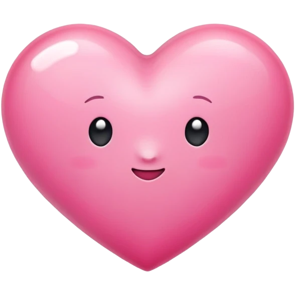 A cute pink heart emoji